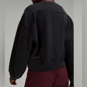 Lululemon Perfectly Oversized Cropped Crew *Softstreme Black Size 12